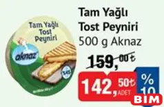 AKNAZ TAM YAĞLI TOST PEYNİRİ 500 G